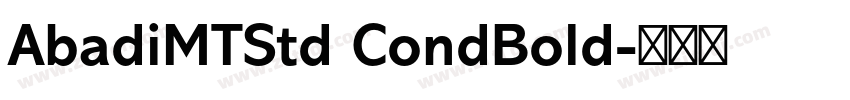 AbadiMTStd CondBold字体转换